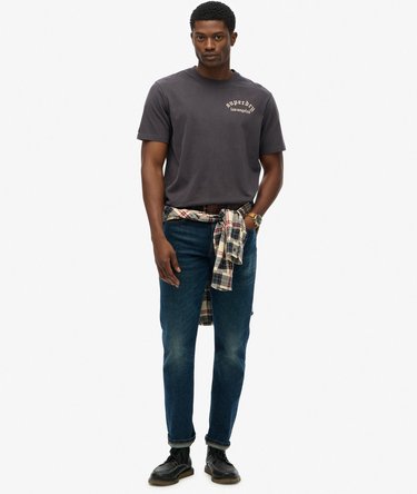 Locker geschnittenes T-Shirt mit Tattoo-Grafik Image 3