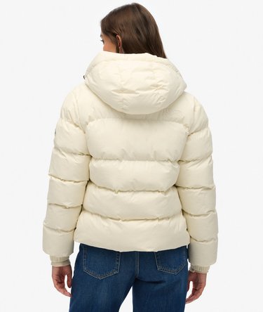 Hooded Sports Puffer Jacket Image 5