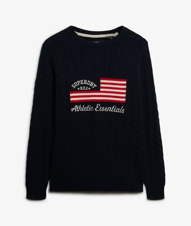 Slouchy Cable Flag Knit Jumper Image 6