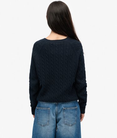 Slouchy Cable Flag Knit Jumper Image 5