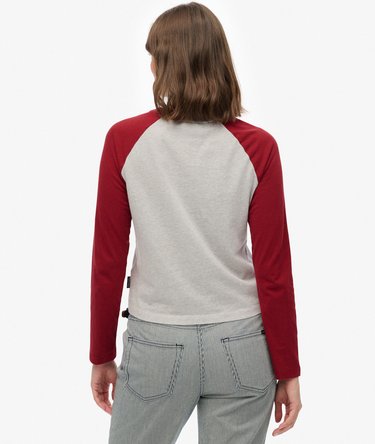 Essential baseballtop met logo en lange mouwen Image 5