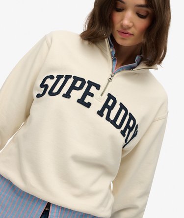 Sweat à col zippé et motif appliqué Athletic Essentials Image 1