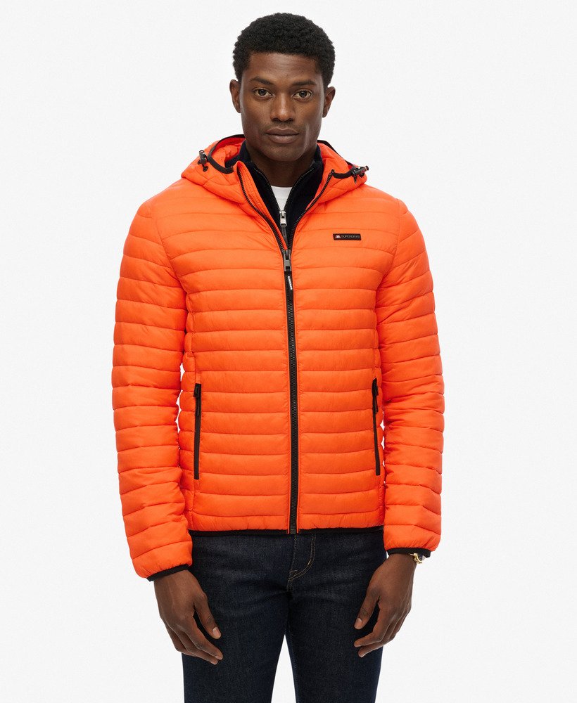 mens Hooded Fuji Lite Jacket in Bold Orange | Superdry US