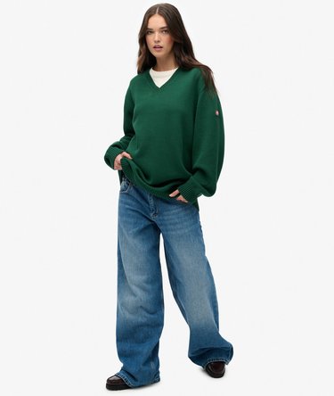 Maglione oversize con scollo a V Image 3