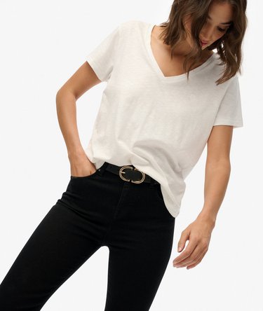 Organic Cotton Mid Rise Flare Jean Image 2