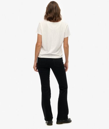 Organic Cotton Mid Rise Flare Jean Image 6