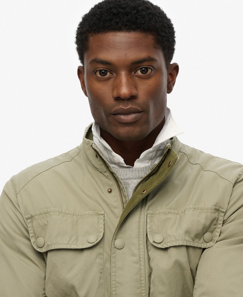 mens Estate Four Pocket Jacket in Light Khaki Green | Superdry US