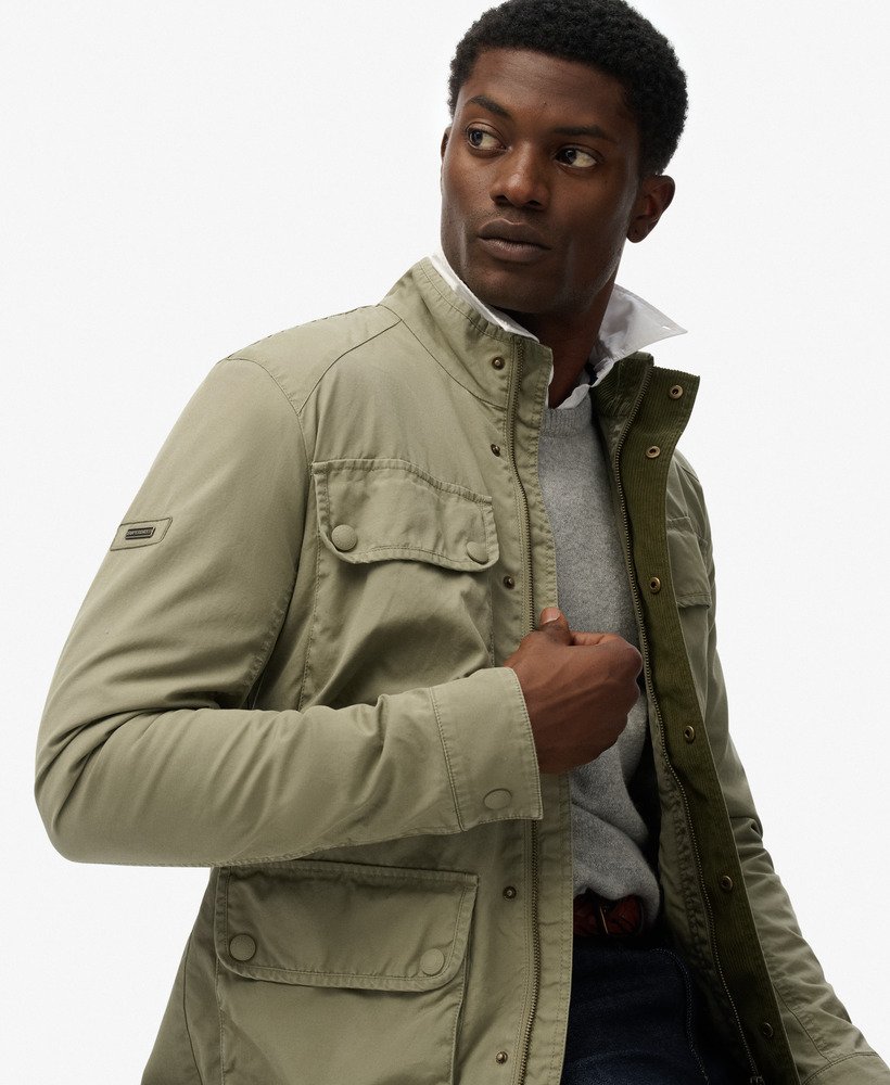 mens Estate Four Pocket Jacket in Light Khaki Green | Superdry US