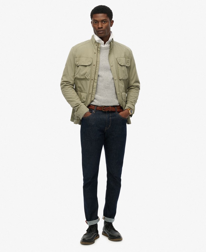 mens Estate Four Pocket Jacket in Light Khaki Green | Superdry US