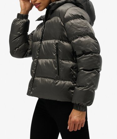Hooded Luxe Sports Puffer Jacket Image 2