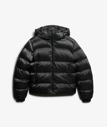 Hooded Luxe Sports Puffer Jacket Image 7