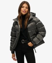 Hooded Luxe Sports Puffer Jacket