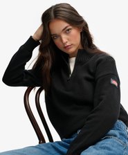 Slouchy Knitted Half Zip