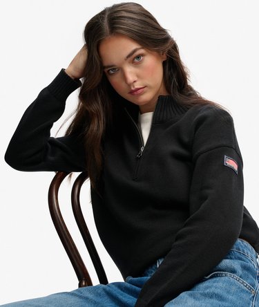 Slouchy Knitted Half Zip Image 2