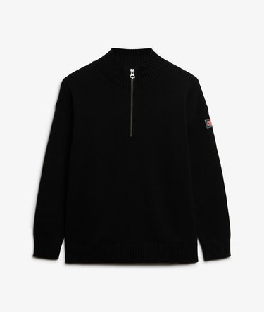 Slouchy Knitted Half Zip Image 6