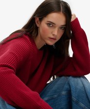 Relaxed Ribbed Knitted Jumper