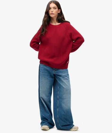 Relaxed Ribbed Knitted Jumper Image 3