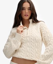 Slim Cable Half Zip Knit Jumper