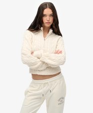 Slim Cable Half Zip Knit Jumper