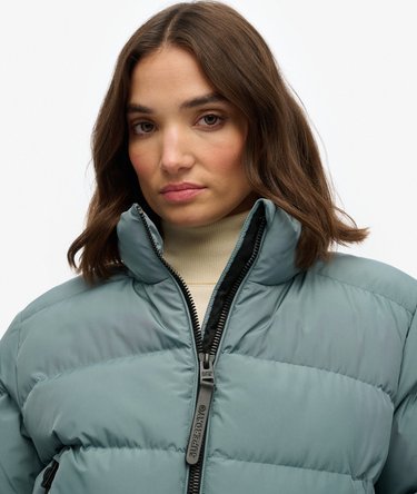 Non Hooded Sports Puffer Jacket Image 4