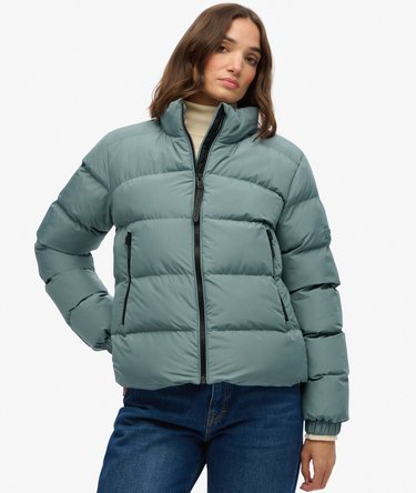 Non Hooded Sports Puffer Jacket Image 6