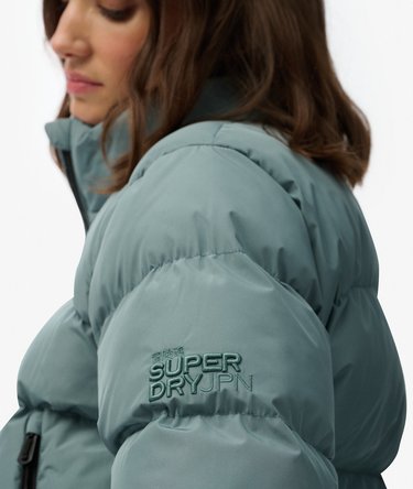 Non Hooded Sports Puffer Jacket Image 2