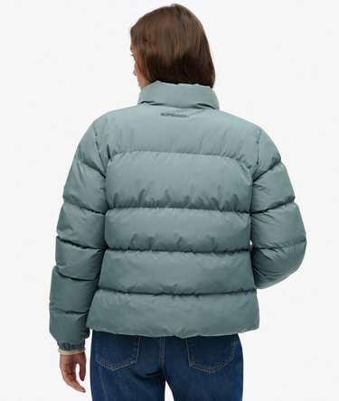 Non Hooded Sports Puffer Jacket Image 5