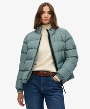 Non Hooded Sports Puffer Jacket