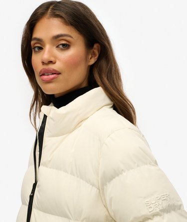 Non Hooded Sports Puffer Jacket Image 4