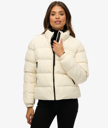 Non Hooded Sports Puffer Jacket Image 6