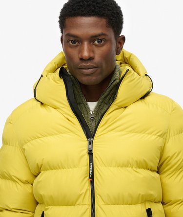 Hooded Sports Puffer Jacket Image 4