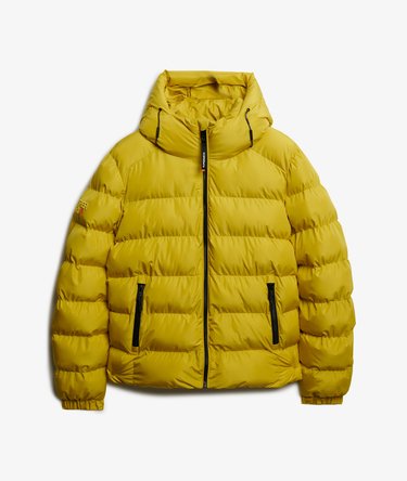 Hooded Sports Puffer Jacket Image 8