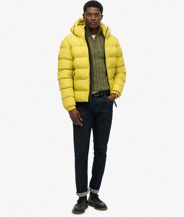 Hooded Sports Puffer Jacket Image 3