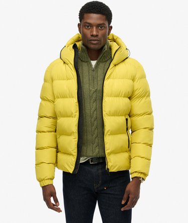 Hooded Sports Puffer Jacket Image 1