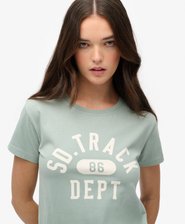 Athletic nauwsluitend T-shirt met grafische print
