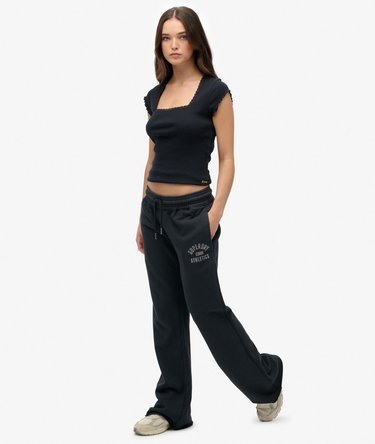 Athletic Print Flare Joggers Image 5