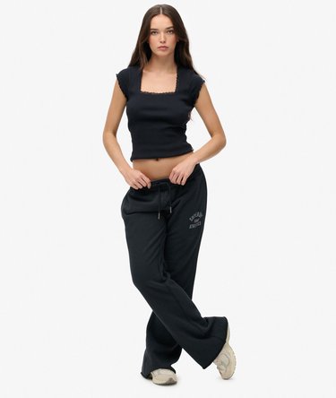 Athletic Print Flare Joggers Image 1