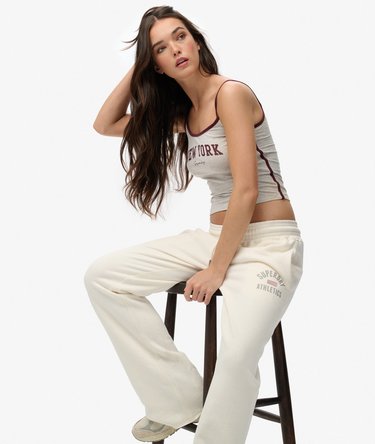 Athletic Print Flare Joggers Image 2