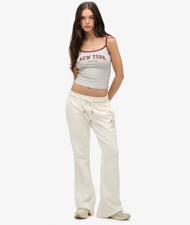 Athletic Print Flare Joggers Image 1