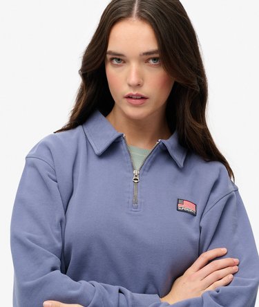 Athletic Jersey con Cuello y Media Cremallera Image 4
