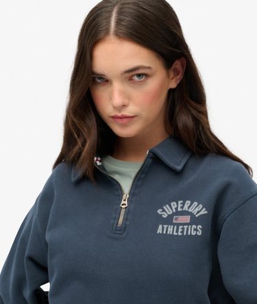 Athletic Jersey con Cuello y Media Cremallera Image 4