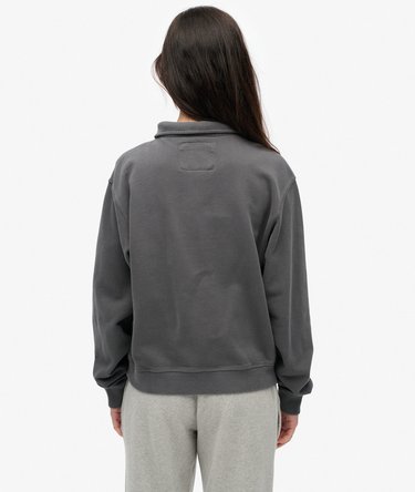 Athletic Collared Halve Rits Trui Image 5