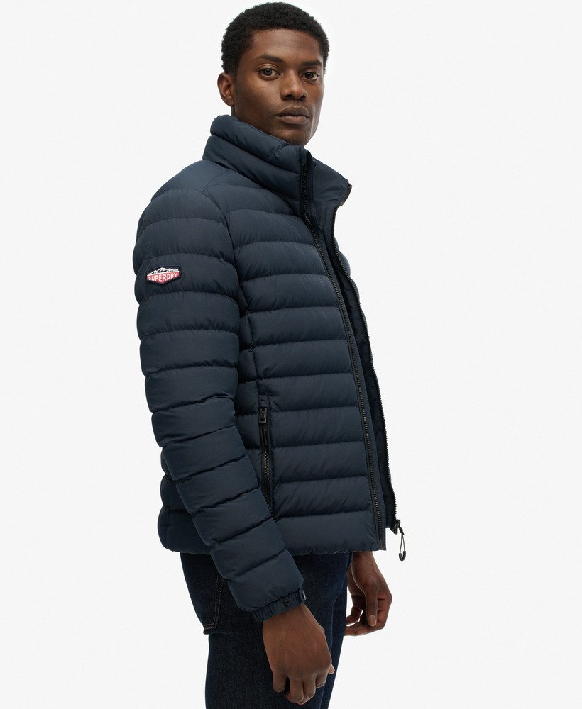 mens Fuji Printed Padded Jacket in Eclipse Navy | Superdry US