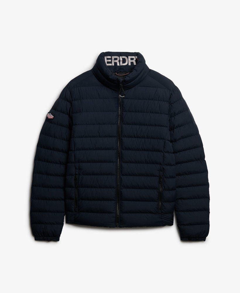 mens Fuji Printed Padded Jacket in Eclipse Navy | Superdry US