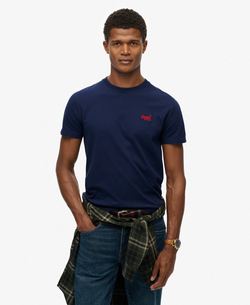 mens Essential Logo T-Shirt in ATLANTIC NAVY | Superdry US