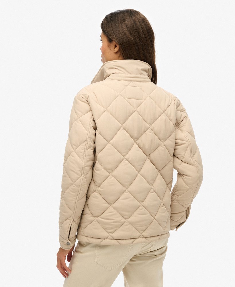 womens Quilted Chore Liner Jacket in Humus Beige | Superdry US