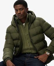Hooded Sports Puffer Jacket