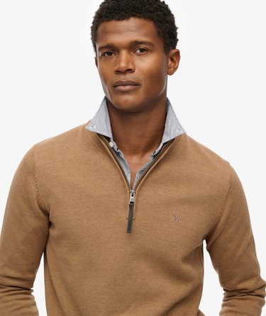 Essentials Cotton Half Zip Jumper Image 4