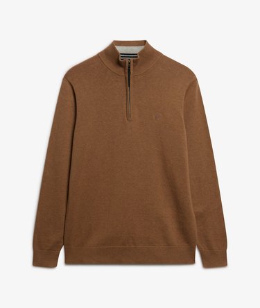 Essentials Cotton Half Zip Jumper Image 6
