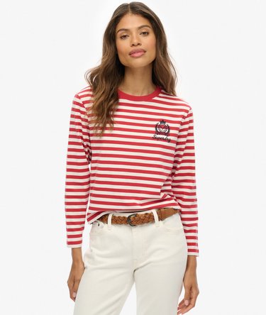 Country Club Long Sleeve Stripe Top Image 1